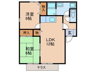 フィ－ルドリバ－ⅡＢ棟の物件間取画像